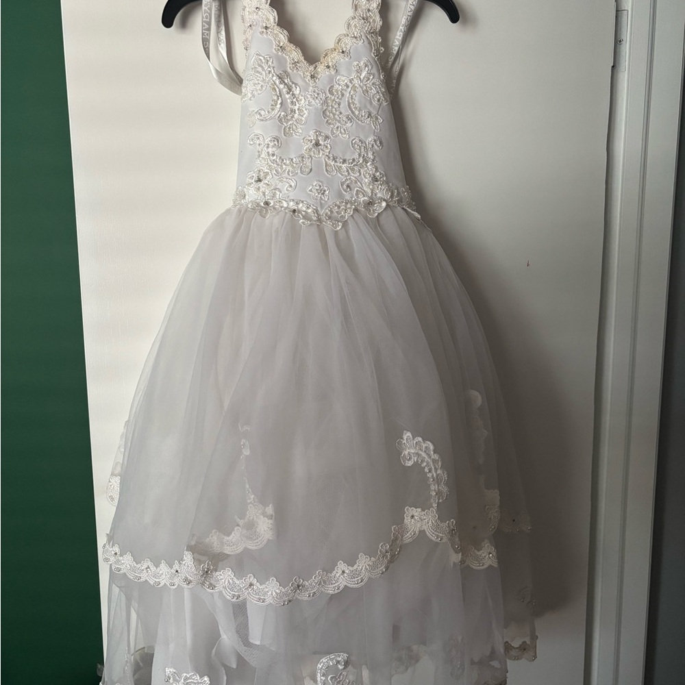 Mary's Bridal Ivory/white Lace Formal Kids Dress